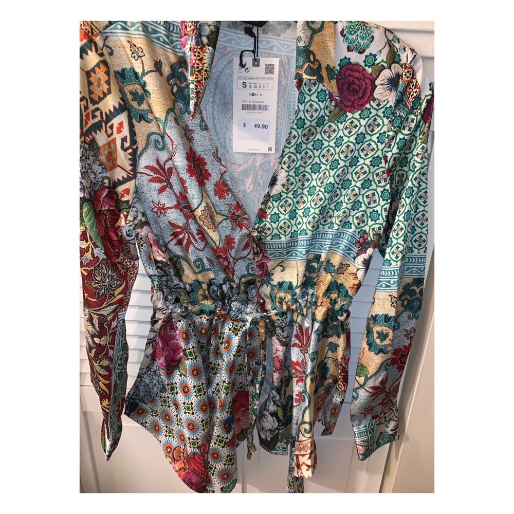 Zara patchwork shirt - Picture 7 of 10